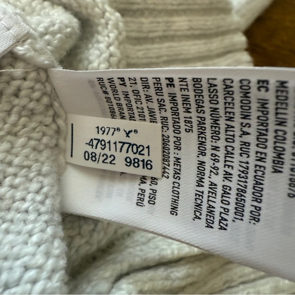 American Eagle Smiley Sweater Heather Gray AE Logo Women's Medium Preppy Retro - Picture 11 of 12